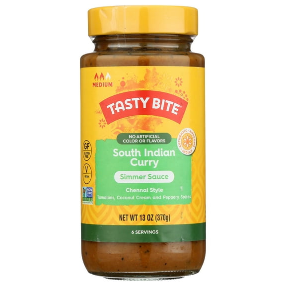 Pack of 6, Tasty Bite South Indian Curry Simmer Sauce Chennai Style, 13 oz