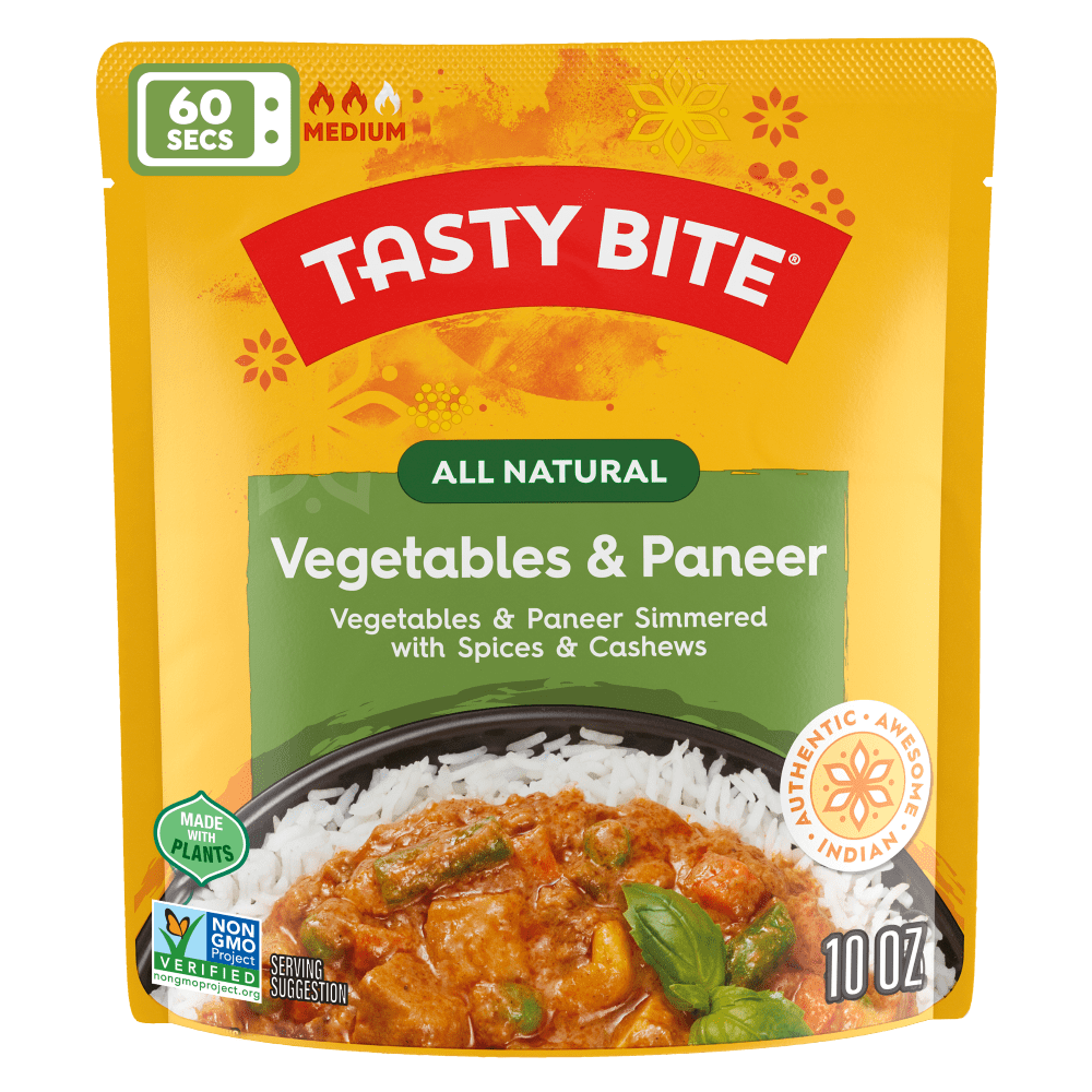 Pack of 6, Tasty Bite Vegetables & Paneer, 10 oz