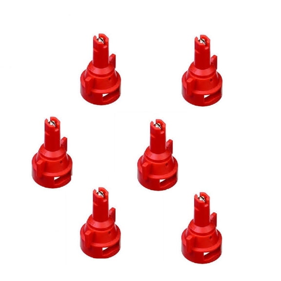 Pack of 6 - TeeJet Air Induction Flat Spray Tips Red 110 Polymer Visiflo Farmer Bob's Parts AIC11004-VS