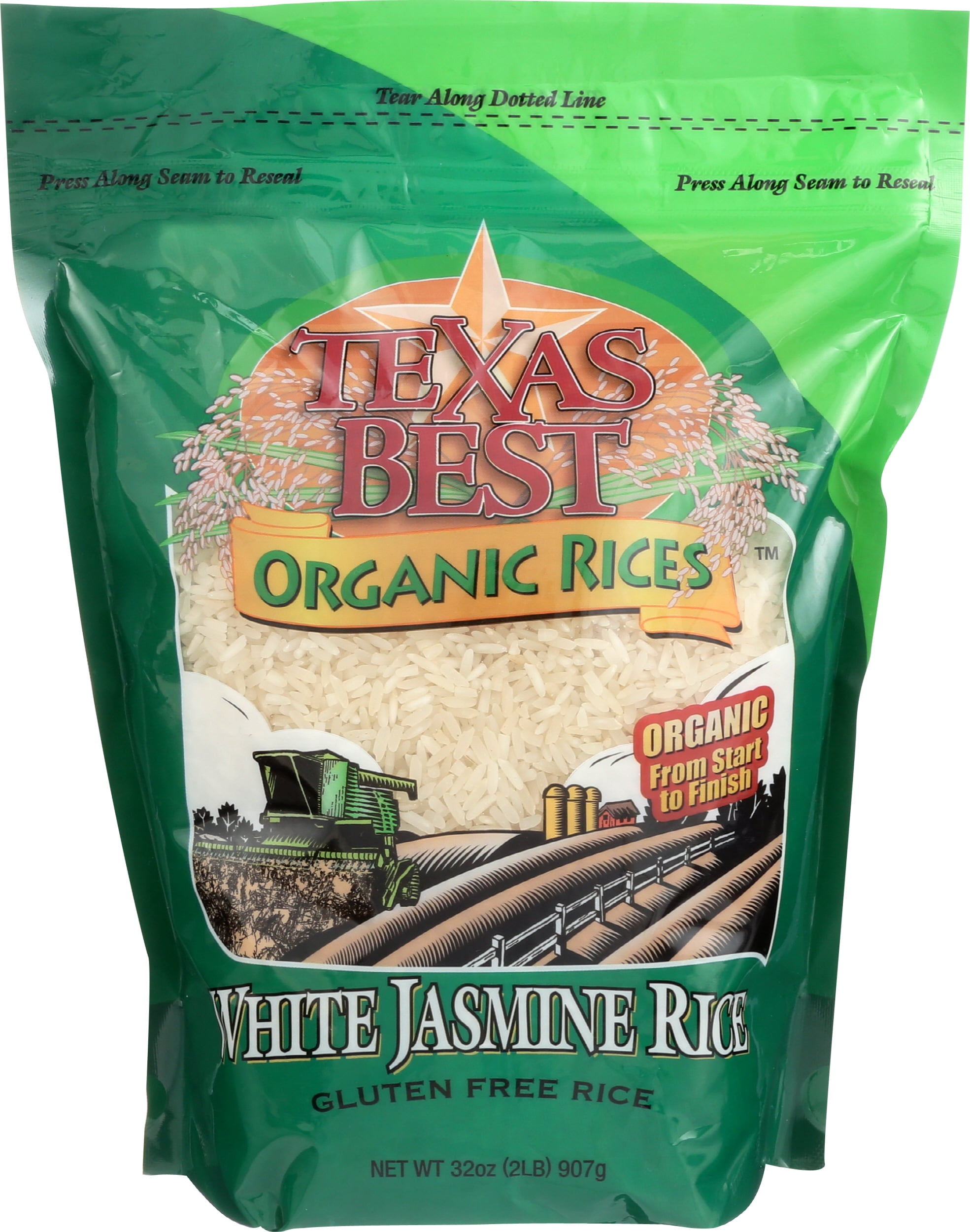 Pack of 6, Texas Best Organic Rice White Jasmine Rice, 32 oz - Walmart.com
