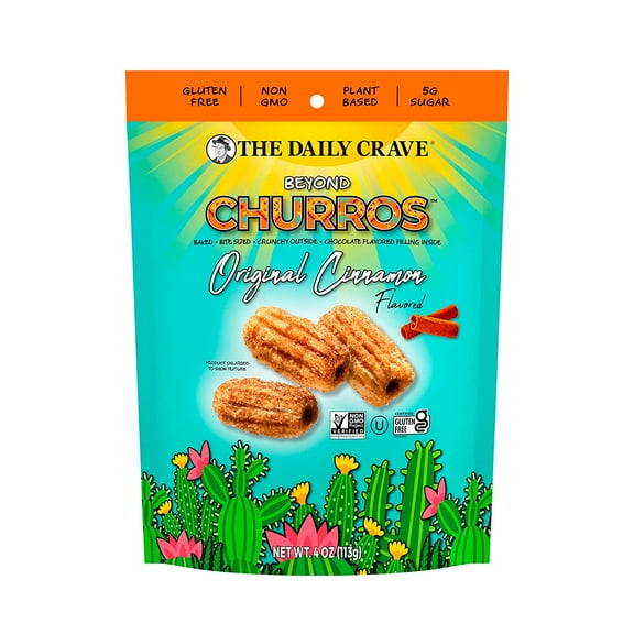 Pack of 6, The Daily Crave Beyond Churros Original Cinnamon, 4 oz