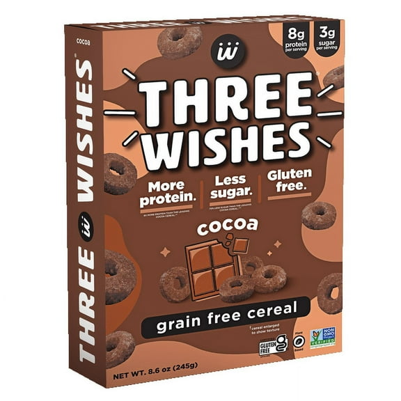 (Pack of 6) Three Wishes Cocoa Grain-Free Cereal, 8.6 oz