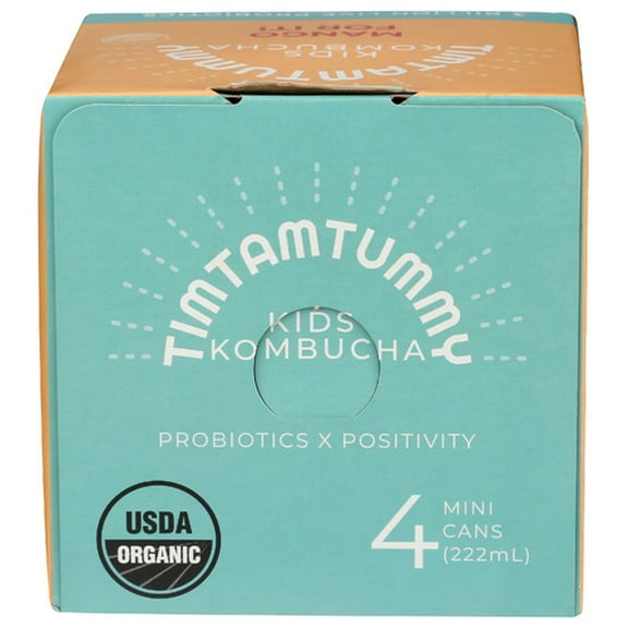 (Pack of 6) Tim Tam Tummy Kombucha Kids Mango 4 Pack 30 Fo