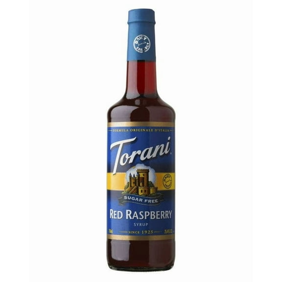 Pack of 6, Torani Sugar Free Red Raspberry Syrup, 25.4 fl oz