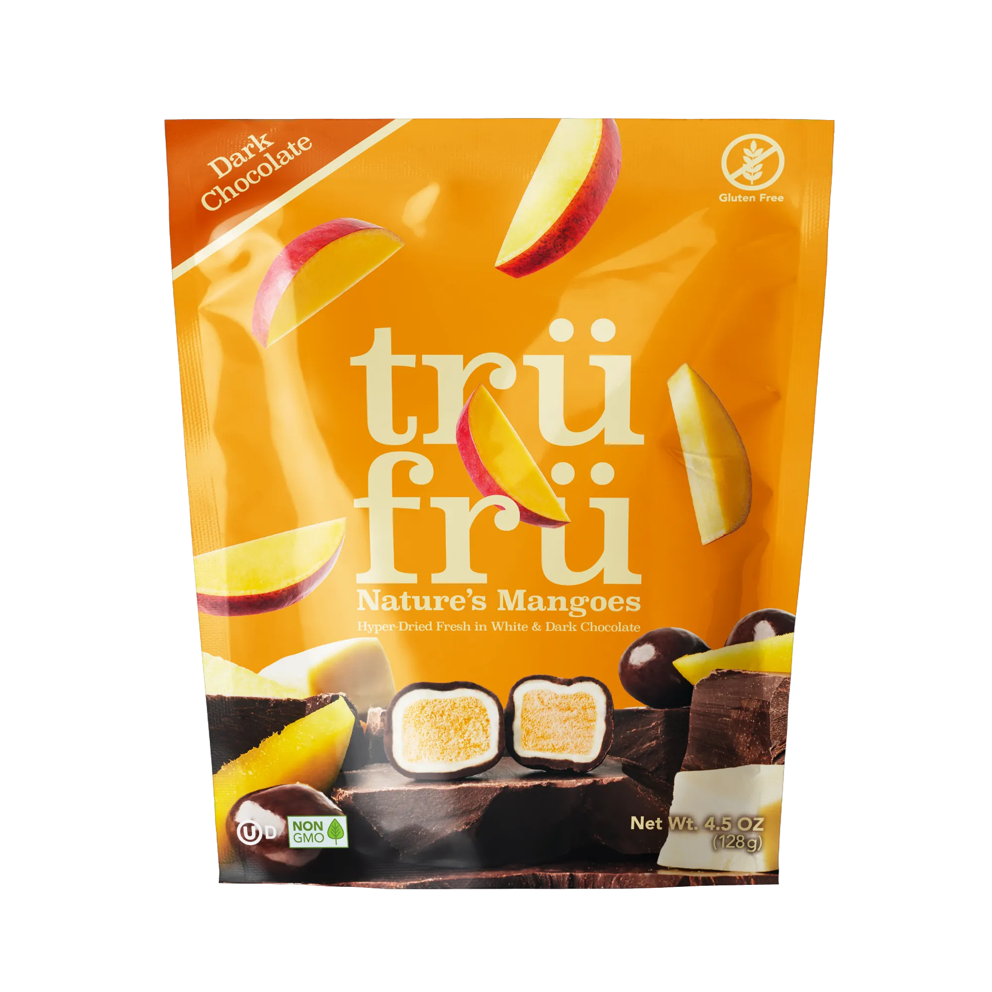 (Pack of 6) Trü Frü Nature's Dried Mangoes in Dark Chocolate, 4.5 oz ...