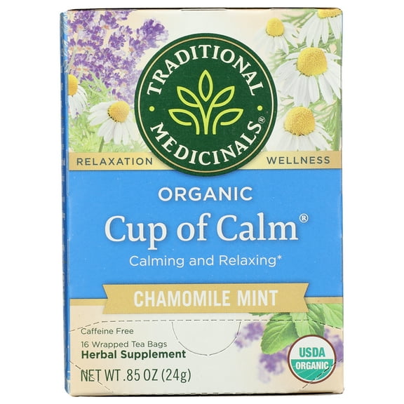 Pack of 6, Traditional Medicinals Cup of Calm Tea, 16 bg - 0.85 oz