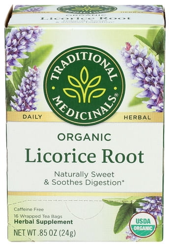 (Pack of 6) Traditional Medicinals Licorice Root Herbal Tea 16 Bg