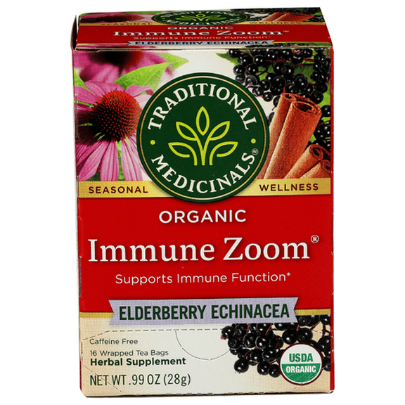 (Pack of 6) Traditional Medicinals Tea Immune Zoom Elderberry 16 Bg