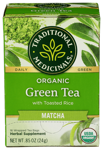 (Pack of 6) Traditional Medicinals Tea Matcha Toasted Rice 16 Bg