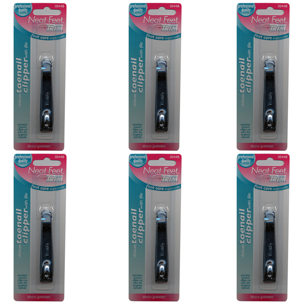 Pack of (6) Trim Toenail Clipper with File - Walmart.com