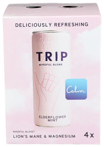 (Pack of 6) Trip Water Mild Elderflower Mint 4-Pack 48 Fo