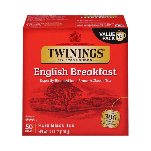 Pack of 6, Twining Tea English Breakfast Pure Black Tea, 3.53 oz