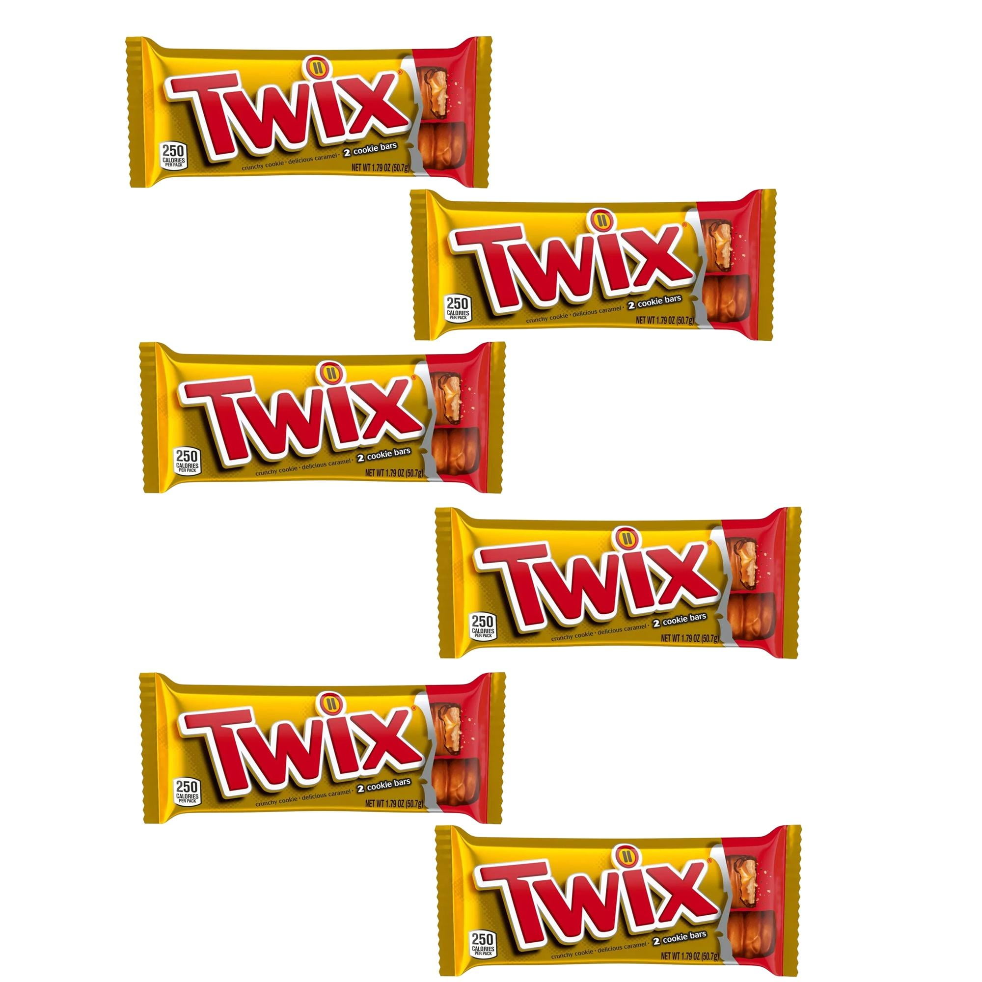 Pack of 6 Twix Cookie Chocolate Candy Bars Caramel Flavor | 1.79 OZ per ...