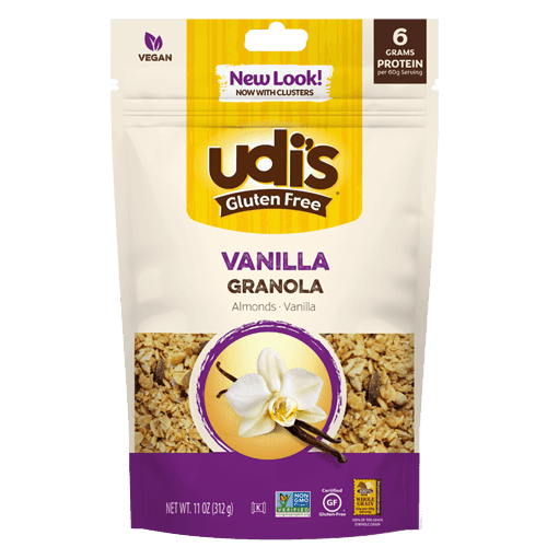 Pack of 6, Udis Gluten Free Vanilla Granola, 11 oz