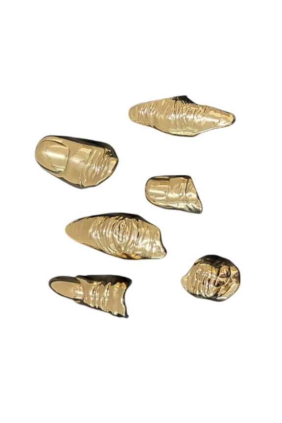 Pack of 6 Unique Nails Rings Fashion Statement Jewelry Fingertip Nails Art Rings Alloy Texture for Costumes Party Wear
