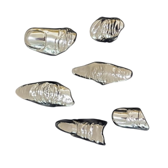 Pack of 6 Unique Nails Rings Fashion Statement Jewelry Fingertip Nails Art Rings Alloy Texture for Costumes Party Wear