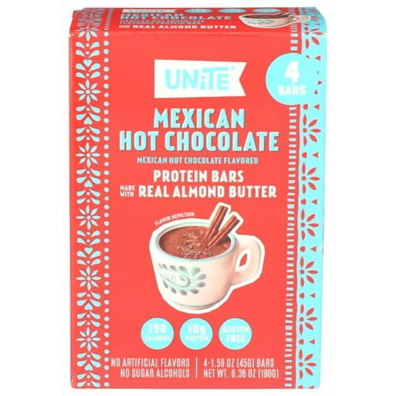 (Pack of 6) Unite Bar Mexican Hot Chocolate 4 pc 6.36 Oz