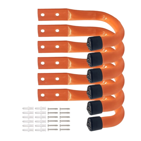 Pack of 6 Utility Garage Hooks with Strong Load Capacity Wall Mount Hook Simple Installation for Bikes & Tool