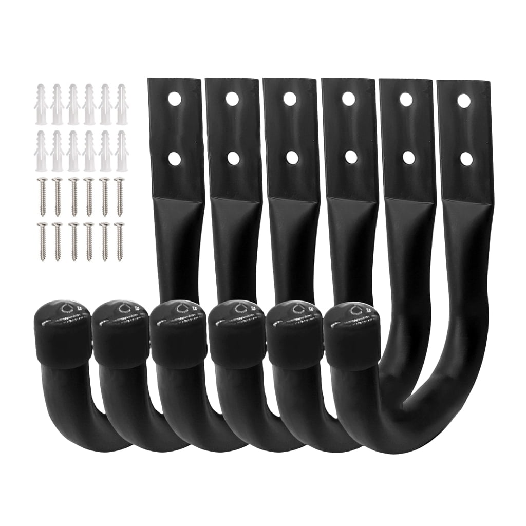 Pack of 6 Utility Garage Hooks with Strong Load Capacity Wall Mount ...