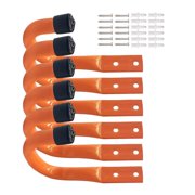 Pack of 6 Utility Garage Hooks with Strong Load Capacity Wall Mount Hook Simple Installation for Hanging Bikes & Tool