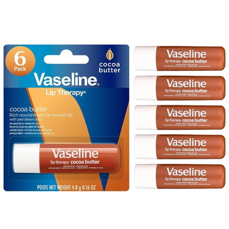 Pack of (6) Vaseline Lip Therapy Cocoa Butter