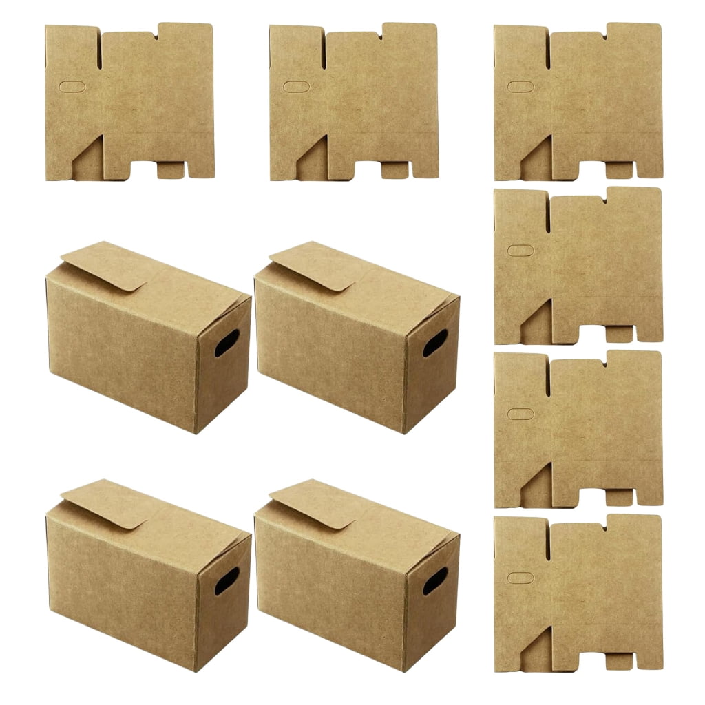 Pack Raft Storage Pack of 6 Versatile Krafts Paper Small Boxes Organization Simple ...