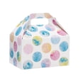 thumbnail image 1 of Pack of 6, Watercolor Dots Party Favor Gable Box, 6x3.75x3.5" for Party Favors or Small Gift, 1 of 1