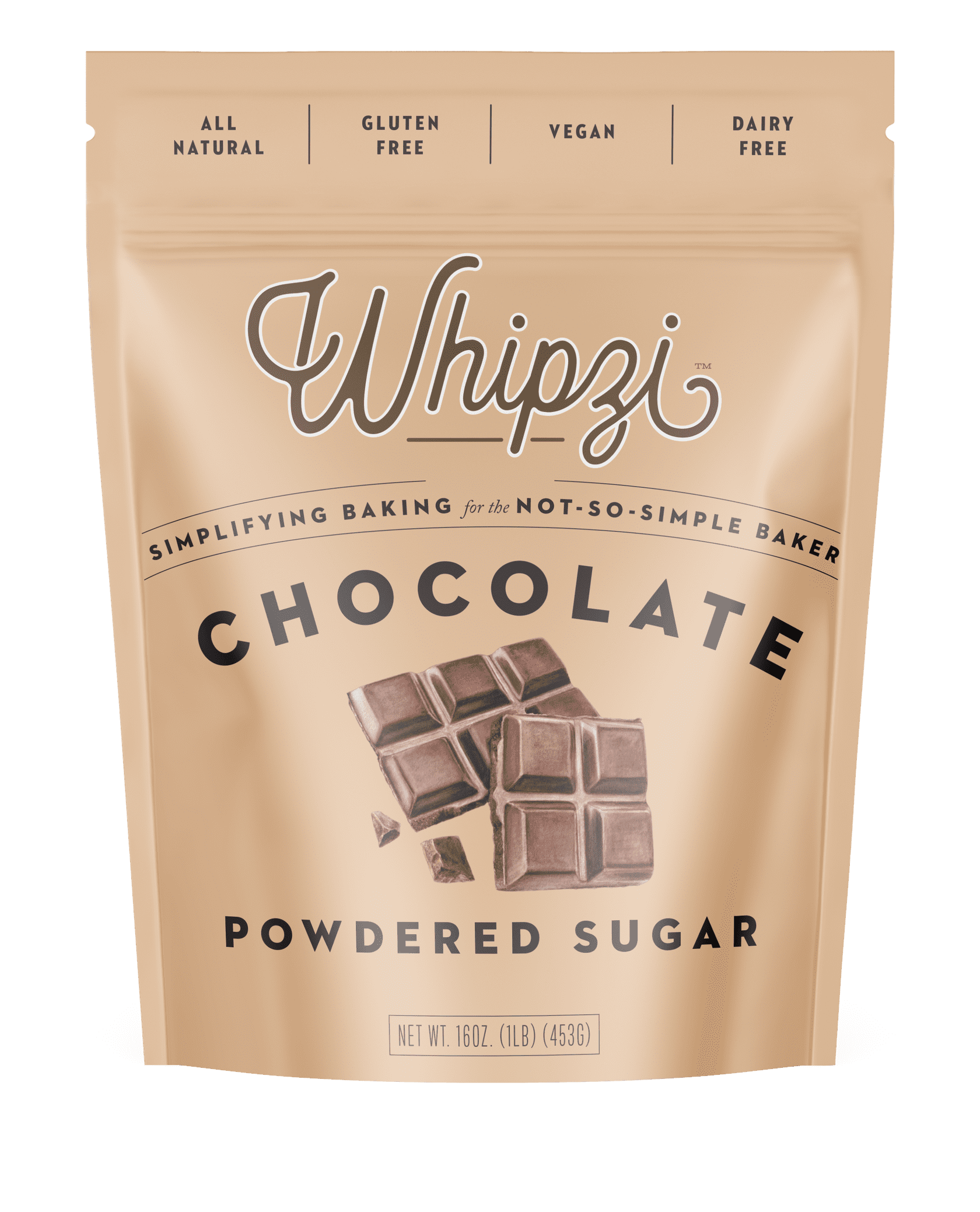 (Pack of 6) Whipzi Powdered Chocolate Sugar 1 lb