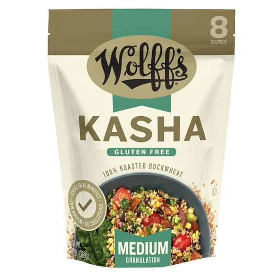 Pack of 6, Wolff's Kasha Medium Buckwheat, 13 oz