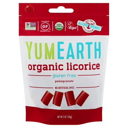 (Pack of 6) YumEarth Licorice Pomegranate Organic 5 Oz