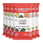 Lava Gel Flameless Food Warming Pads, Half Size 8.5x10 Inches, Portable Self-Heating Disposable Warmer, Pack of 6