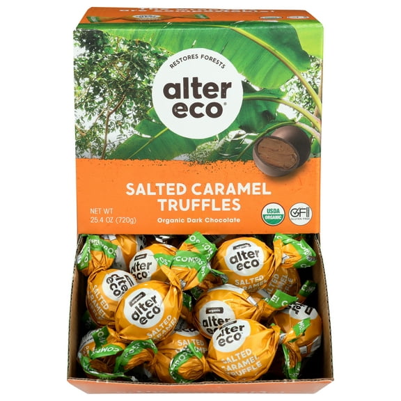 Pack of 60, Alter Eco Salted Caramel Truffles, 0.42 oz