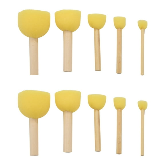 Pack of 60 Round Foam Sponge Paint Brush Set Stencil Brush Value Pack 5 Different Sizes Great for Kids Arts