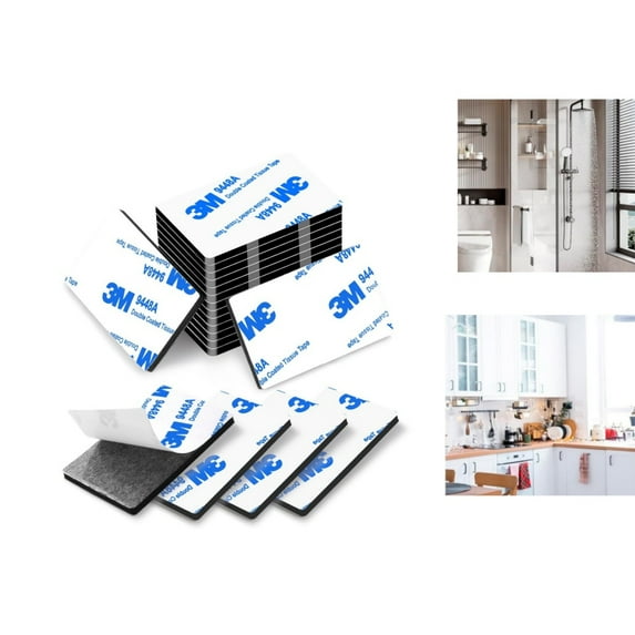 Pack of 60 Self-Adhesive Foam Wall Sticky,QZS Heavy Duty Mounting Tape,Durable Rectangular Adhesive Tool fof Indoor and Outdoor