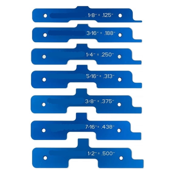 Pack of 7 Precision Router Table Setup Bars Woodworking Aluminum Alloy Distance Gauge Block Set ,Durable Construction
