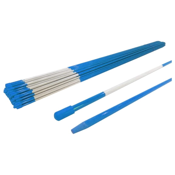 | (Pack of 75) (5/16 Inch) Blue Inch Reflective Driveway Markers, Snow Stakes Poles for Snow Plowing Driveways, Parking Lots, Walkways, Sidewalks