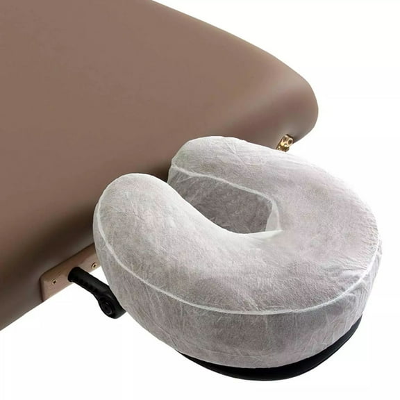 Pack of 75 Fitted Disposable Massage Headrest Covers Face Rest Cradle Covers White