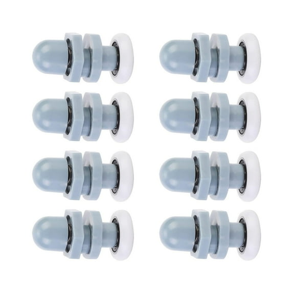 Pack of 8 20mm Plastic Shower Door Rollers for Sliding and Semicircles Door Quiet Sturdy Replacement Bathroom Accessory