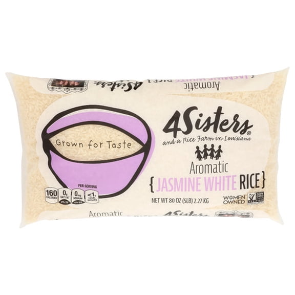 (Pack of 8) 4SISTERS White Jasmine Aromatic Rice 5 lb