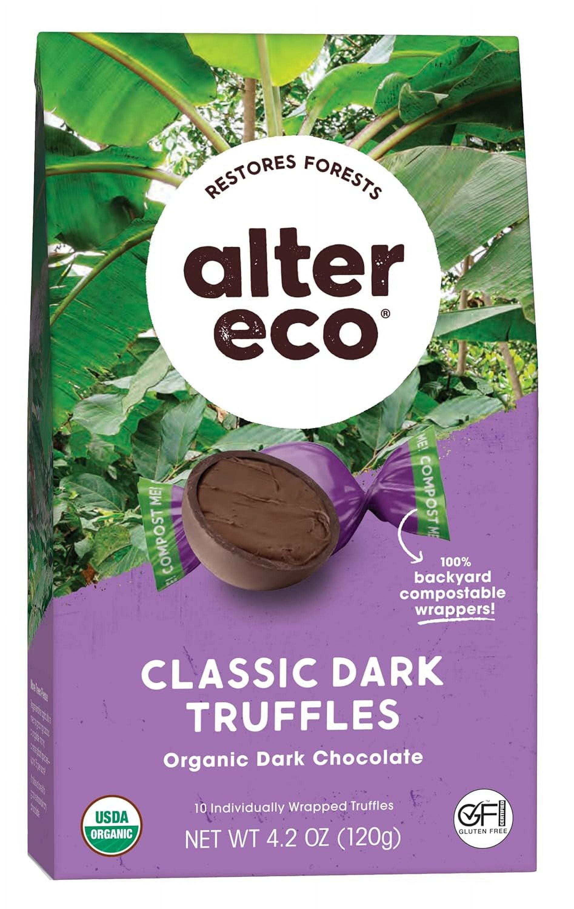 Pack of 8, Alter Eco Classic Dark Truffles Chocolate, 4.2 oz