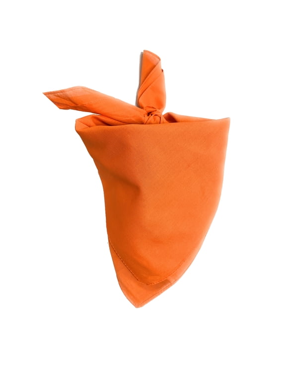 Pack of 8 Balec Soft Polyester Scarf Wrap Shawl Neckerchief (Plain Orange)