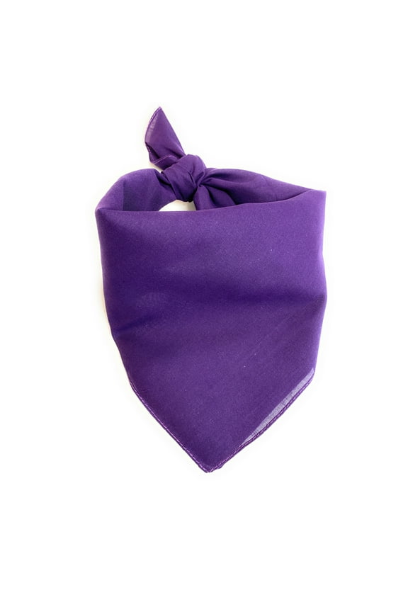 Pack of 8 Balec Soft Polyester Scarf Wrap Shawl Neckerchief (Plain Purple)