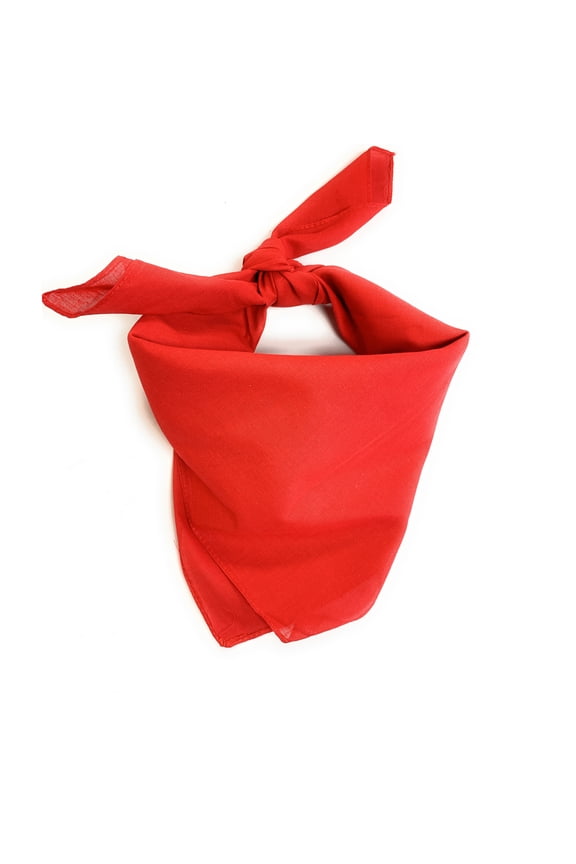 Pack of 8 Balec Soft Polyester Scarf Wrap Shawl Neckerchief (Plain Red)