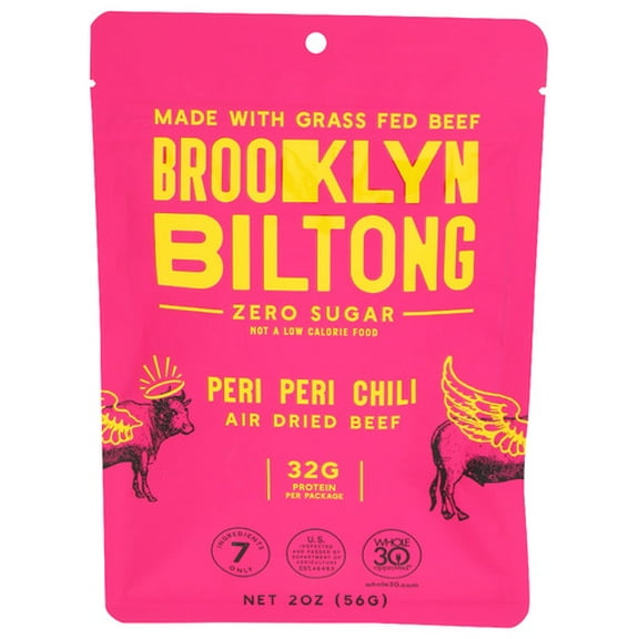 (Pack of 8) Brooklyn Biltong Peri Peri Jerky 2 oz