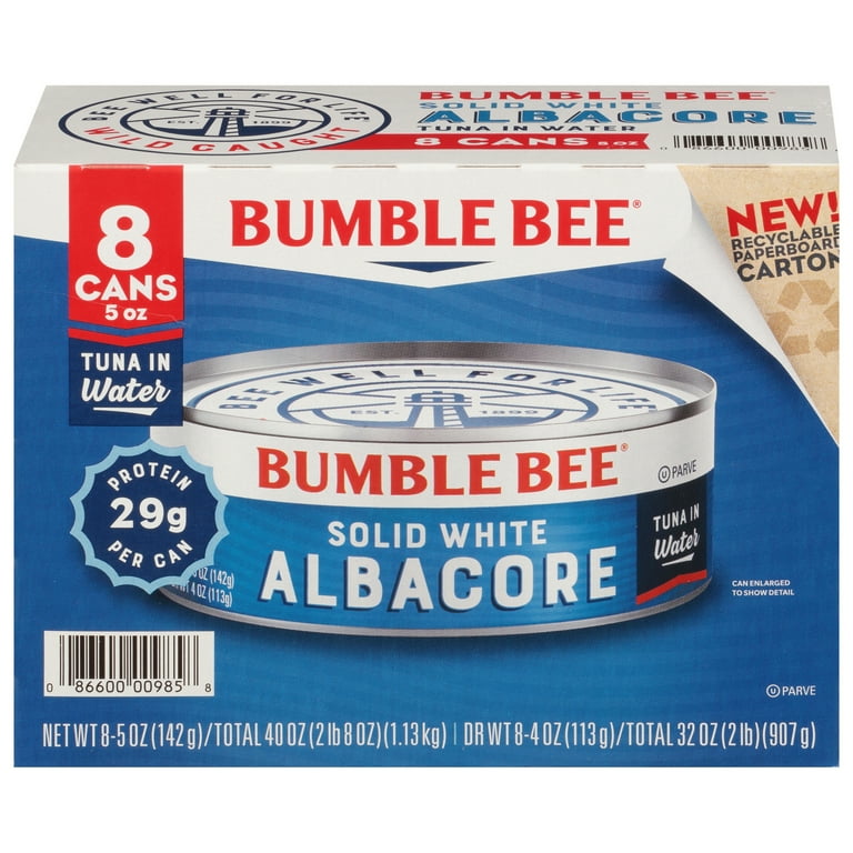 Solid White Albacore Tuna in Water, 5 oz Can, 8/Pack, Ships in 1-3 Business Days Solid White Albacore Tuna in Water, 5 oz Can, 8/Pack, Ships in 1-3 Business Days