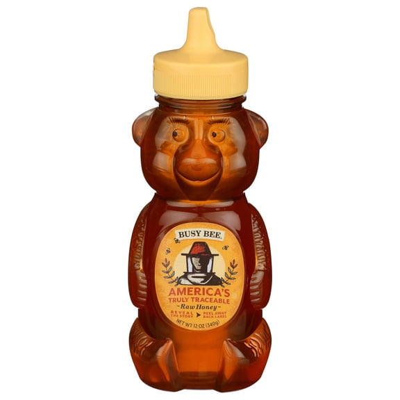 (Pack of 8), Busy Bee Raw Honey, 12 oz