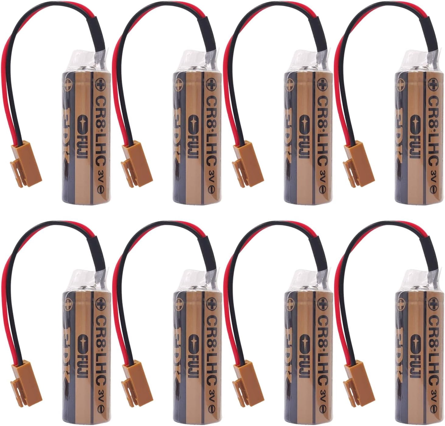 (Pack of 8) CR8-LHC 17450 3V Battery for Fuji FDK CR8.LHC Fanuc A98L ...