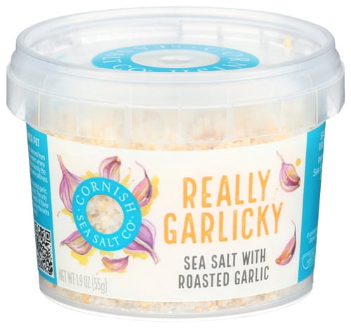 Pack of 8 Cornish Sea Salt Really Garlicky 1.9 oz Sea Salt