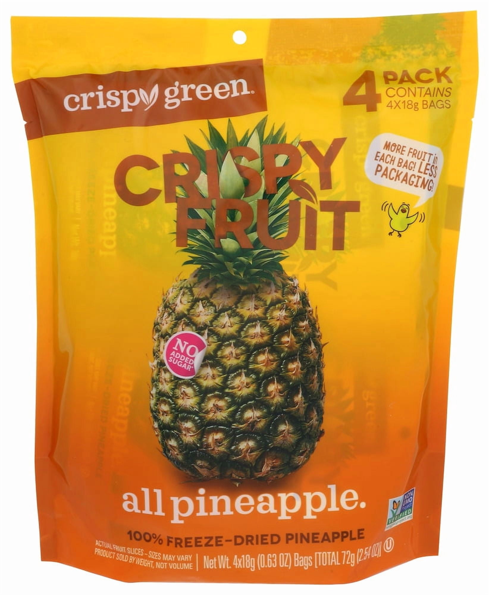 (Pack of 8) Crispy Green Dried Pineapple 2.54 Oz