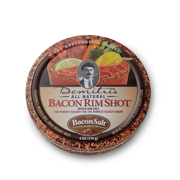 Pack of 8, Demitris Bacon RimShot, Spiced Rim Salt, 4 oz